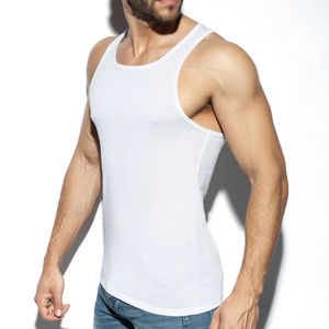 Débardeurs personnalisés légers 100% coton de couleur rose pour hommes Stringer Skinny Fit Logo personnalisé vente en gros OEM entraînement de gymnastique décontracté - Product Image 5