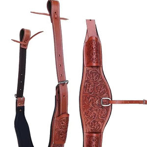 Circunferencia trasera de flanco de caballo occidental de cuero Premium personalizable para ropa Ecuestre para equitación occidental - Product Image 1