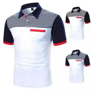 Nouveau été hommes coton Slim Fit Polo chemise à manches courtes Golf à manches courtes - Product Image 1