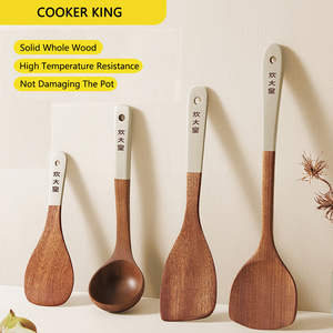 ไม้พายทำจากไม้ดำอีโบนี COOKER KING สำหรับกระทะเคลือบกันติด อุปกรณ์ผัดอาหารพิเศษ ทนความร้อน เป็นมิตรกับสิ่งแวดล้อม ใช้กับเครื่องล้างจานได้ เหมาะสำหรับใช้ในครัว - Product Image 1