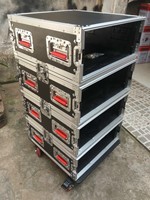 Boîtier de protection pour équipement PA/DJ 10U 12U 16U Personnalisable avec tiroirs verrouillables, valise de transport portable