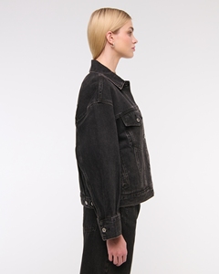 Nouveautés Vestes en jeans pour femmes Veste de camionneur ajustée boutonnée style vêtements d'extérieur avec poches - Product Image 4