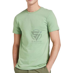 เสื้อยืดคอกลมแขนสั้นทรงโอเวอร์ไซส์ ระบายอากาศได้ดี เป็นมิตรกับสิ่งแวดล้อม ผลิตจากผ้าฝ้ายผสมสแปนเด็กซ์ 95% เนื้อผ้าหนา พิมพ์ลายโลโก้ตามสั่ง สำหรับผู้ชาย - Product Image 1