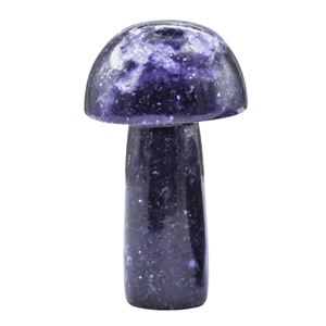 Champignon de lépidolite sculpture en cristal naturel pierre de guérison Mini figurine de pierres précieuses pour la décoration intérieure et les cadeaux d'énergie Reiki - Product Image 1