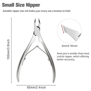 Pince à cuticules en acier professionnelle Style ciseaux coupe-ongles meilleure qualité pour manucure et Nail Art utilisation sur les doigts - Product Image 6