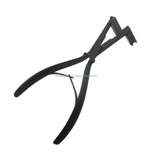 Professional Stainless Steel <b>Tape</b> in Hair Extension Pliers Black Color Bead Removal Tool Hot Sale Hair Pliers - Product Image 3