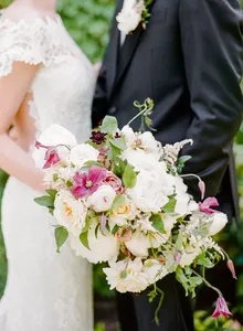 ดอกไม้ประดิษฐ์สไตล์ยุโรปจัดช่อกุหลาบ5หัวดอกไม้ผ้าไหมดอกไม้ประดิษฐ์สำหรับตกแต่งงานแต่งงานจำนวนมาก - Product Image 3