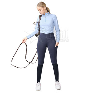 Ensemble d'équitation Collants de couche de base Collants de couche de base à manches longues pour femmes Hauts de compétition doux pour l'équitation Direct Factory - Product Image 1