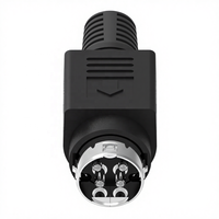 Conector Macho DIN R7B de 4 Pines Tipo Ensamblable, Modelo XA-R7B4PMAB, Embalaje en Bolsa de PE