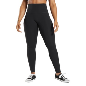 Leggings d'entraînement tricotés de couleur unie pour femmes fabriquées professionnelles taille moyenne respirante avec logo quantité minimale de commande bas - Product Image 1