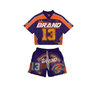 2024 dernière conception de sublimation personnalisée été nouveau Style de plage à manches courtes ensembles hommes maille deux pièces ensemble - Product Image 5