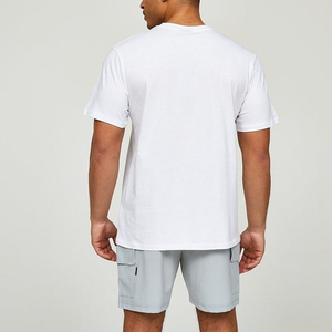 Customizable Men's Summer Jogging Suit Breathable Two-Piece 100% Cotton <b>Knitted</b> Shorts and T-shirt <b>Set</b> High Quality - Product Image 2