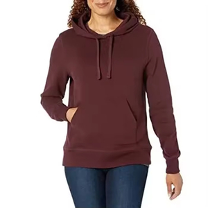 Manufacturer OEM Wholesale Workout Long Sleeve Cotton Pockets Loose Gym Wear Sportswear Womens Pullover Hoodie - Product Image 1