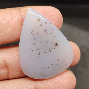 พลอยอะเกตมอนทาน่าสีขาวธรรมชาติ 100% แบบคาโบชอง คุณภาพสูง วัสดุทำเครื่องประดับทำมือ ขายส่งจากไจปุร์ ขนาดคละไซส์ - Product Image 1