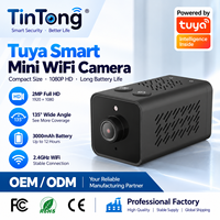 Mini caméra numérique Wi-Fi IP infrarouge 3-en-1 compacte pour le corps et la pièce, avec carte mémoire et SDK Tuya