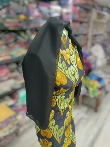 ชุดมาคบัล ดีรักสีดำ พร้อมลายปักหัวใจสีทอง และชุดการ์บาซาร์เข้าชุด - Product Image 2