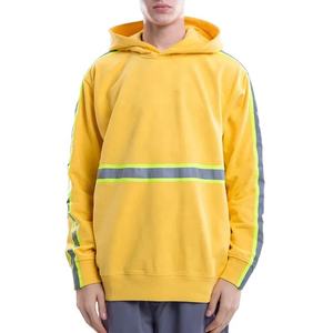 Sudaderas con capucha reflectantes Unisex con estilo deportivo Punchin Color Block Street Style 100% algodón y poliéster ropa de calle de invierno - Product Image 6