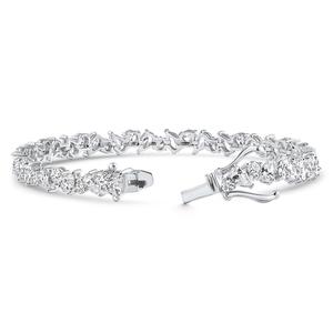 Bracelet à breloques classique Hip Hop entièrement serti de moissanite et de diamants ronds et en forme de poire, plaqué or sur argent sterling, pour hommes - Product Image 3