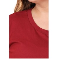 T-shirt ample en coton pour femme, manches courtes, respirant, écologique, durable, grande taille, été, motif uni, séchage rapide