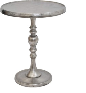 Mesa Auxiliar de Flamenco de Aluminio Hecha a Mano: Decoración Tropical para el Hogar - Product Image 1