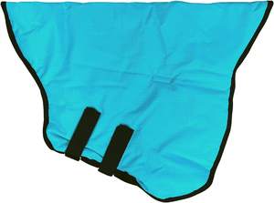 <b>Waterproof</b> Poly Turnout <b>Blanket</b> with Neck Rug - Turquoise 74" Medium - Product Image 6