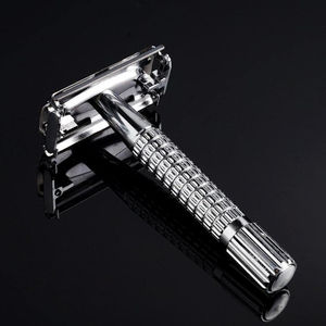 มีดโกนแบบเปิด/ปิด ใบมีดสองคม สำหรับมืออาชีพและผู้เริ่มต้น ใช้โกนขนตามร่างกาย/ใบหน้า/บิกินี่ ใช้ซ้ำได้ ทำจากสแตนเลส - Product Image 2