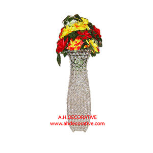 Urne à fleurs en aluminium pour la décoration de la maison, décoration intérieure et extérieure, urne à fleurs dorée pour Noël - Product Image 6