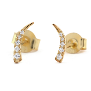 ต่างหูเพชรสีทองแฟชั่นใหม่ทำด้วยมือสีทอง14K ทำด้วยมือผู้ผลิตเครื่องประดับผลิตใน10K/18K - Product Image 1