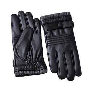 Guantes de cuero genuino para hombre, guantes de invierno para conducir/vestir, ropa de moda, los mejores guantes de cuero para hombre - Product Image 1