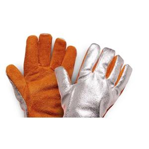 Gants en cuir de vachette fendu soudeurs gants de travail unisexe feuille d'aluminium résistant à la chaleur longue manchette cuirs gants de soudage adultes - Product Image 3