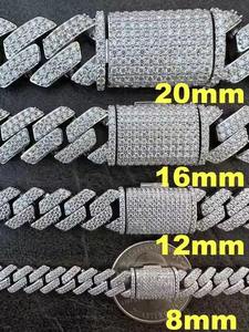 Collar de cadena de eslabones cubanos helados, joyería de Hip Hop, collar de plata o oro de 12mm, cadena Miami gruesa de la India para hombres - Product Image 4