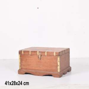 Vintage Wooden <b>Box</b> Elegant Decorative Piece for Living Room - Product Image 4