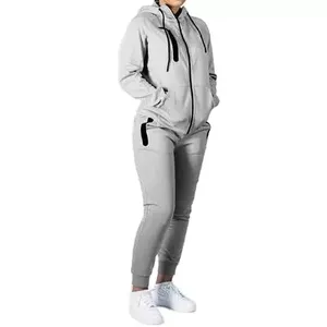 Survêtement à capuche en coton et polyester avec fermeture éclair pour garçons, costume à capuche avec logo personnalisé pour la maternité - Product Image 3