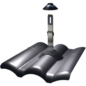 Cubierta Solar Pegasus W-Tile para Techos de Lámina con Cuchilla y Bota Metálica EPDM Galvanizada Negra PTX-WFB0 - Product Image 2