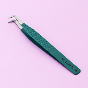 แหนบต่อขนตาปลายเป็นเส้นใยอุปกรณ์แยกขนตาสแตนเลสกันลื่นสำหรับช่างขนตา - Product Image 3