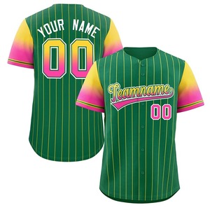 Jersey de béisbol de alta calidad con logotipo personalizado Jersey de béisbol Estilos ligeros de dos botones con mangas cortas para niños Softball - Product Image 3