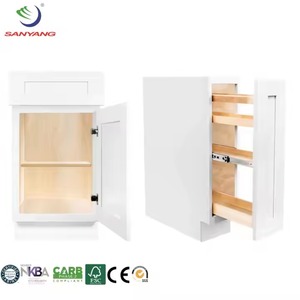 Armoires de cuisine multifonctionnelles de conception moderne haut de gamme en bois massif avec portes en MDF, prêtes à assembler, provenant d'une usine au Vietnam - Product Image 3