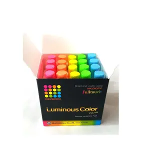 Good quality HAGOROMO Luminous 5color Mix Chalk 20pcs fluorescent chalk non-toxic dustless chalk