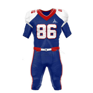 Uniforme de football américain sur mesure respirant, taille plus, manches courtes, tissu 100% polyester pour les équipes et les joueurs, fabriqué au Pakistan - Product Image 1