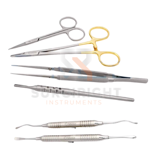 Juego de cirugía de implantes dentales Basis Instrumentos dentales quirúrgicos Premium de Surgiright - Product Image 1