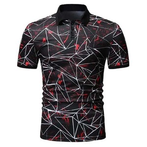 Jersey de algodón transpirable de alta calidad para hombres de talla grande de verano para camisas OEM personalizado Transferencia de Calor impreso High Street - Product Image 2