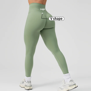Custom Gym Yoga <b>Leggings</b> for Women Customized V Shapet Tight <b>Legging</b> High Waist <b>Butt</b> <b>Lift</b> Workout Running Yoga Pants <b>Leggings</b> - Product Image 5