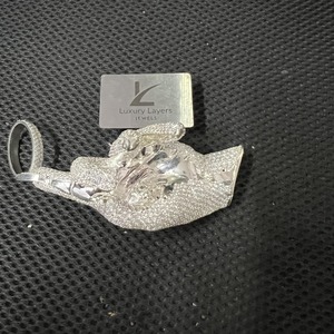 สร้อยคอจี้เพชรฮิปฮอปทำเองหรูหราคุณภาพสูงเครื่องประดับเพชรแท้สีขาวทองของขวัญจำนวนมากสมบูรณ์แบบ - Product Image 3