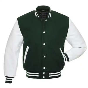 Chaqueta Varsity Holgada para Hombre, Venta al por Mayor, Logotipo Personalizado Bordado, Chaqueta Deportiva de Invierno, Chaqueta de Béisbol Universitaria de Lana para Hombre - Product Image 2