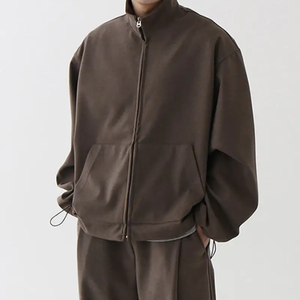 Custom High Quality 100% Polyester Stripe Loose Zip Sweatsuit Embroidery Sport Jogger Sets Men <b>Velvet</b> <b>Tracksuit</b> Velour - Product Image 3