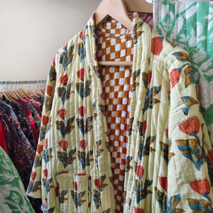 เสื้อแจ็คเก็ตผ้าฝ้ายพิมพ์ลายดอกไม้ทำมือแบบควิลท์ ระบายอากาศได้ดี สำหรับฤดูใบไม้ร่วง/ฤดูหนาว ขายดีที่สุด มีจำหน่ายทั่วโลก - Product Image 1