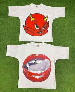 T-shirts imprimés pour hommes de haute qualité à épaules tombantes T-shirt court pour hommes 100% T-shirts sérigraphiés en coton - Product Image 2