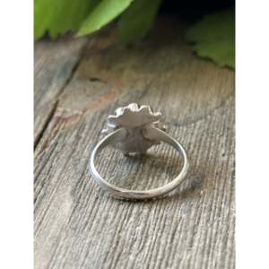 Zuni Handcrafted Opal & <b>Sterling</b> <b>Silver</b> Gemstone <b>Ring</b> Boho Bezel <b>Set</b> - Product Image 5