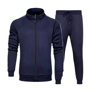 Tute da corsa set abbigliamento sportivo da uomo autunno inverno 2 pezzi felpa pantaloni marca blu abbigliamento da Jogging tuta sportiva