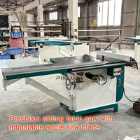 Scie à table verticale coulissante PINLIANG avec moteur haute précision 380V 3KW, dispositif de pressage pneumatique des matériaux, prix avantageux